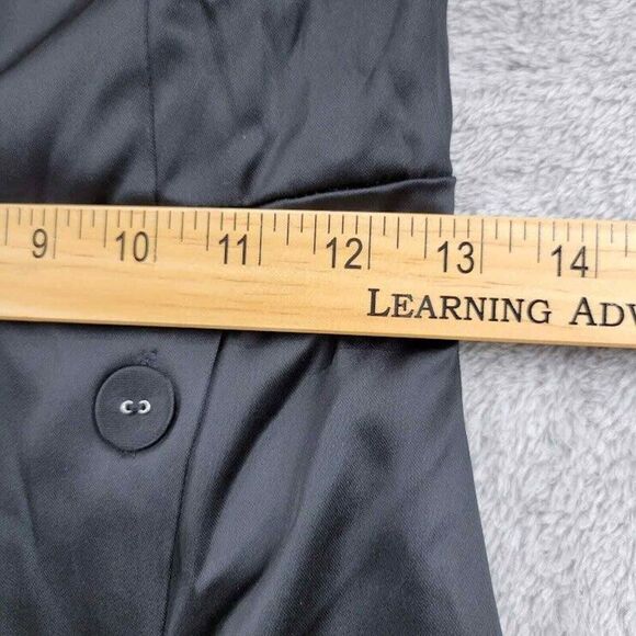 Lulus Dress Womens‎ Small Black Satin Sheath Bodycon Evening Cold Shoulder - Picture 4 of 16